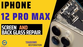 iPhone 12 Pro Max I Screen and Back Glass Repair I Teardown Guide [upl. by Gadmann]