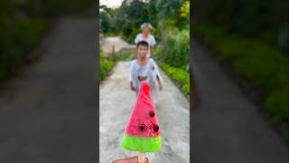 Kind grandpa eats watermelon ice cream 🍧 watermelon ice cream 🍓 beautiful shorts [upl. by Knorring]