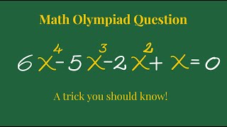 Germany  Math Olympiad Practice  Fourth degree equation [upl. by Llertram]