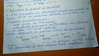 Solubilité  S  et produit de Solubilité  Ks  Cours [upl. by Sussna51]