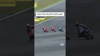 Double draft pass in Superbike race by Loris Baz ducati motorcycleracing [upl. by Scuram140]