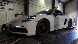 2021 Porsche 718 Boxster 40 GTS Mars ECU  TCU Tune Dyno Test 374WHP [upl. by Htrahddis408]