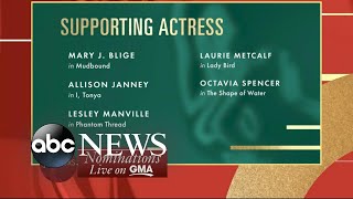 2018 Oscar nominations revealed live on GMA [upl. by Pickens358]