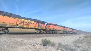 EB BNSF Domestic IntermodalPort Stack Train At Siberia Ca bigbossrailfanner [upl. by Ayocal613]