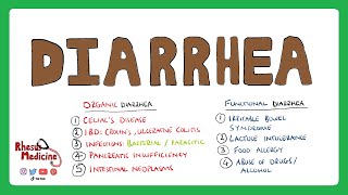 WHAT IS DIARRHEA Diarrhea Causes Organic vs Functional Diarrhea Acute vs Chronic Diarrhea [upl. by Enialb]