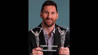 Messi and the Laureus Awardlionel messilaureusfootballbest playerforyoulike [upl. by Ynnavoeg776]