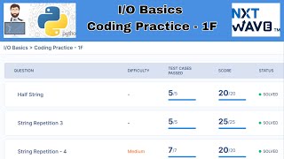 IO Basics  Coding Practice  1F Answers  Python  NxtWave  CCBP 40 [upl. by Ase169]