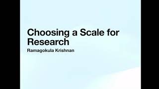 Choosing a ScaleTool for Research [upl. by Netsrak74]