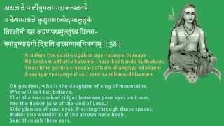 Cure from all diseases  Soundarya Lahari Shloka 58 [upl. by Ballman4]