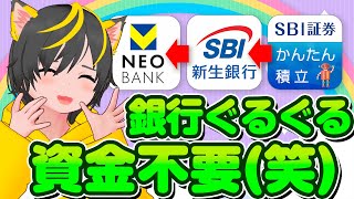 🤣🤣資金0で銀行ぐるぐるする方法😝ポイ活おすすめ 投信即売り SBI証券 新生銀行 住信SBIネット銀行 [upl. by Vashtia]