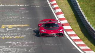 MercedesAMG One Hypercar breaks its own record at the Nürburgring  Behind the scenes footages [upl. by Sucirdor]