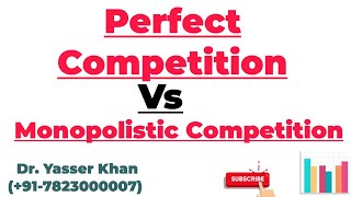 Perfect Competition Vs Monopolistic Competition  Perfect Competition  Monopolistic Competition [upl. by Imar]