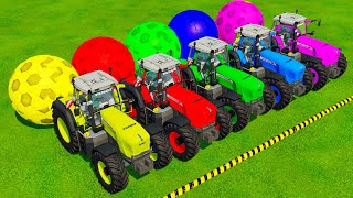 LOADER OF COLORS  TRANSPORTING amp GRASS LOADING with Fendt LOADERS  Farming Simulator 22 [upl. by Elvis308]