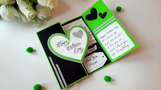 DIY Mothers Day Greeting Card  Beautiful Handmade Greeting Card  Mothers Day Special  Tutorial [upl. by Denten]