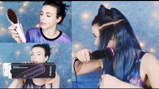 HAIR STRAIGHTENER BRUSH  Glatte Haare beim Kämmen Ich teste 2 Produkte [upl. by Knah787]