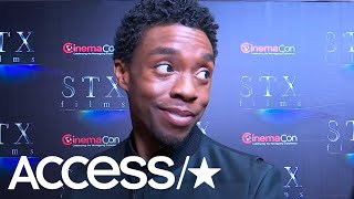 Chadwick Boseman Expertly Swerves Any Avengers Endgame Talk Im Dead  Access [upl. by Aissatan416]