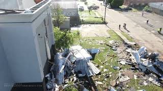 05072024 Bartlesville OK  Tornado Damage to Hampton InnWood Stuck into Walls like Spears [upl. by Wootten833]