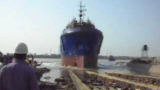 Launching of Sea Marten at ABG Shipyard Surat [upl. by Aramak]