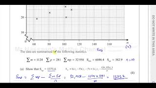 WST0101 Edexcel IAL S1 January 2020 Q3 Correlation amp Regression PMCC Regression Lines [upl. by Nosyerg547]