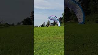 Two paragliders land in Oberwil near city of Zug Switzerland [upl. by Abramson]