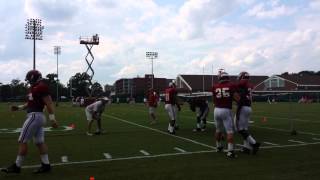 Alabama inside linebacker drills 81513 [upl. by Relly964]