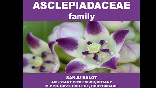 ASCLEPIADACEAE FAMILY by Sanju Balot [upl. by Ereveneug]