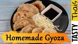 How To Make Gyoza Wrappers Dumpling Fillings and Gyoza Dipping Sauce [upl. by Clark231]