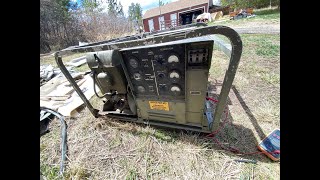 Military 5 KW MEP17A Generator Starting amp Running Showing Both 115 amp 230 volt output [upl. by Kreager]