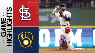 Cardinals vs Brewers Game Highlights 92723  MLB Highlights [upl. by Jehiah]