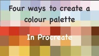 Four ways to create a colour palette in Procreate procreateart procreatetutorial [upl. by Alexio585]