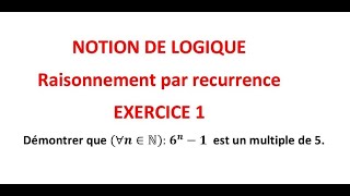 Raisonnement par récurrence exercice 1 [upl. by Anaigroeg]