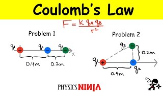 Coulombs Law Problems [upl. by Lori]