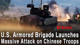 US Armored Brigade launches a largescale attack on the Chinese Armored Brigade World War 35 [upl. by Oecam816]