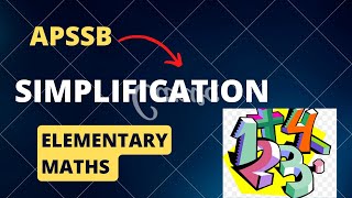 APSSB Elementary Maths  Simplification  apssb appsc ssc [upl. by Rajewski92]