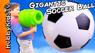 Can Air ZOOKA move this GIANT Soccer Ball [upl. by Nerb]