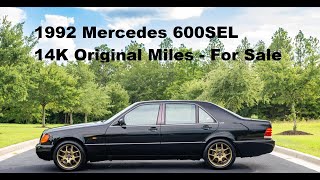 1992 Mercedes Benz 600SEL 14K Original Miles V12 Brabus Wheels For Sale Car Cave Aiken SC [upl. by Incrocci558]