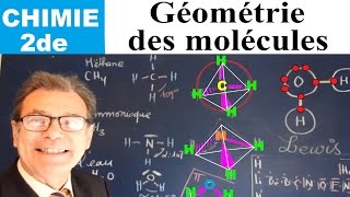 Géométrie moléculaire selon Gillespie  Chimie 2de [upl. by Ayokal]