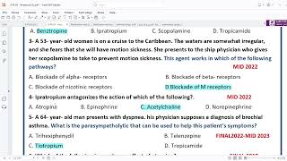 5 autonomics nervous system questions MCQ فارما مراجعة اسئلة [upl. by Toni]