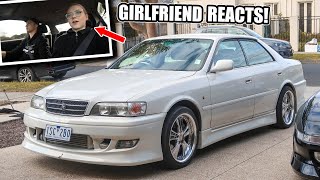 Girlfriend REACTS to my BONESTOCK JZX100 Chaser [upl. by Laud]