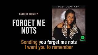 Forget Me Nots  Patrice Rushen  Lyric Video [upl. by Alakim26]