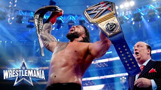 Roman Reigns is the new Undisputed WWE Universal Champion WrestleMania 38 WWE Network Exclusive [upl. by Demha939]