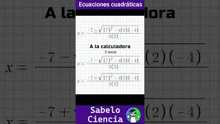 Eucación general cuadrática Ecuaciones cuadráticas  En menos de 1 minuto matematicas ecuaciones [upl. by Ahsienek]