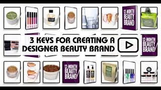 3 Keys for Launching A Designer SmallBatch Beauty Brand [upl. by Eimrots614]