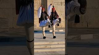 Evzones guard life viral athensgreece soldiertravel shorts [upl. by Olvan334]