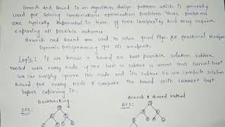 Branch and bound method  Difference between branch and bound amp backtracking hindi with example [upl. by Herrick]