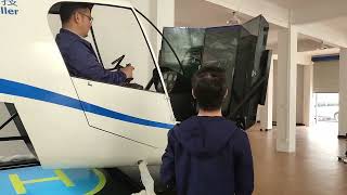 RobotDigg R22 or R44 Helicopter 6 DOF Platform Flight Simulator [upl. by Thill]