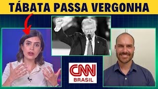 EM DEBATE NA CNN EDUARDO BOLSONARO DESTRÓI TABATA AMARAL [upl. by Akimet864]