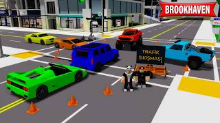 ŞEHİRDE TRAFİK SIKIŞTI   Roblox Brookhaven [upl. by Reppiks431]