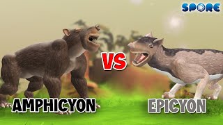 Amphicyon vs Epicyon  Canine Faceoff S1E10  SPORE [upl. by Noid]