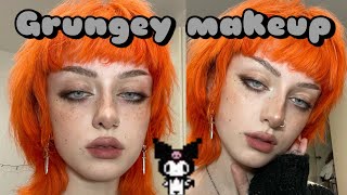 Grunge makeup tutorial quick n easy ☠️ad [upl. by Qerat]